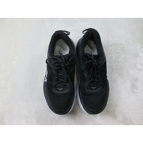 HOKA One One Bondi 7 Women's Running Shoes Size 9D Wide Sneakers Black White - Picture 6 of 16